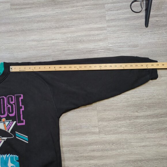 Vintage Softwear San Jose Sharks Men's XL Two Tone 1991 Sweatshirt Graphic Black - Picture 13 of 13